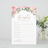 Vereist Baby Blush Pink Floral Baby shower (Staand voorkant)