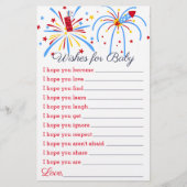 Vereist Baby shower Game Red White en Due (Voorkant)