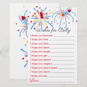 Vereist Baby shower Game Red White en Due (Voorkant / Achterkant)