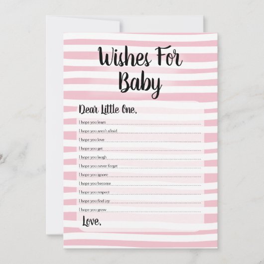 Vereist Baby shower roze wit Kaart (Voorkant)