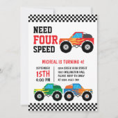 Vereist de Raceauto 4de van de vier Snelheidsmonst Kaart (Voorkant)