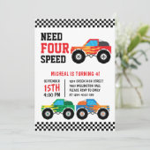 Vereist de Raceauto 4de van de vier Snelheidsmonst Kaart (Staand voorkant)