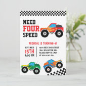 Vereist de Raceauto 4de van de vier Snelheidsmonst Kaart (Staand voorkant)