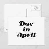 Vereist in april aankondigingskaart (Voorkant / Achterkant)