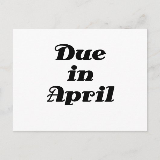 Vereist in april aankondigingskaart (Voorkant)