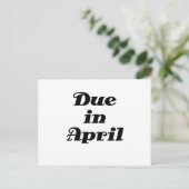 Vereist in april aankondigingskaart (Staand voorkant)