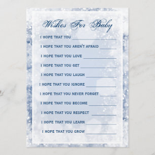 Vereist voor Baby shower nachtblauw Kaart