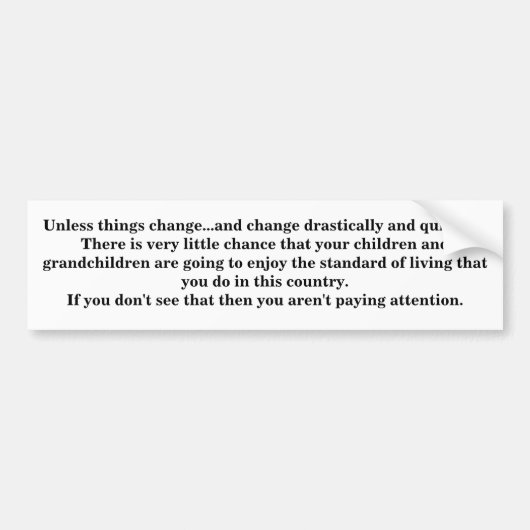 Vereiste wijziging bumpersticker (Voorkant)