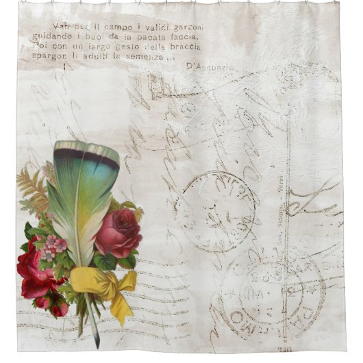  veren boeket douchegordijn (Voorkant)