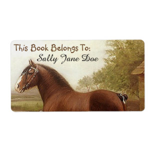 Veren Clydesdale Draft Paard Boekplaten Labels