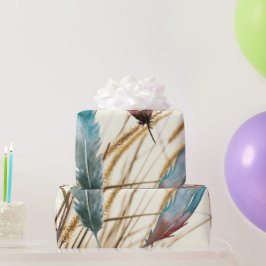 Veren en gras cadeaupapier