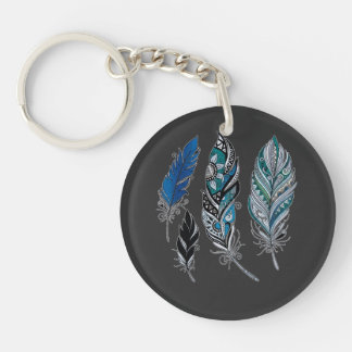 Veren en kleuren dansen  sleutelhanger