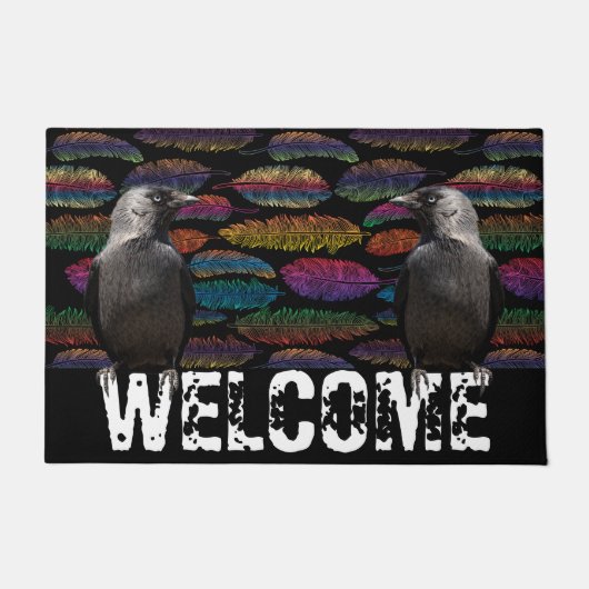 Veren en twee ravens deurmat (Voorkant)