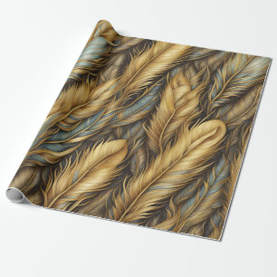 Veren Gouden zilveren kunst Cadeaupapier