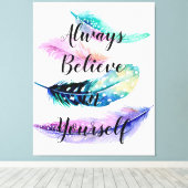 Veren met Quote Canvas Afdruk (Insitu (Houten vloer))