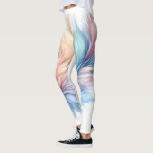 Veren Print Leggings, Pastel veren Leggings (Links)