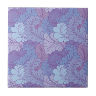Veren van Paisley van de lavendel de Paarse Retro Tegeltje