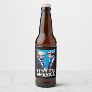 Verenig Amerika Iconische Trump  Bier Etiket