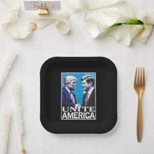 Verenig Amerika Iconische Trump  Papieren Bordje