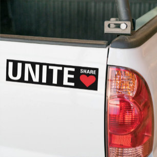 Verenig de politieke democratie bumpersticker