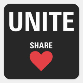 Verenig de politieke democratie vierkante sticker