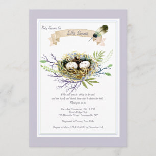 Verenig Hun Nest Baby Shower Uitnodiging
