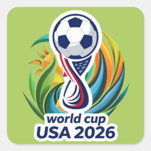 Verenigd door het spel: 2026 Voetbal Viering Desig Vierkante Sticker