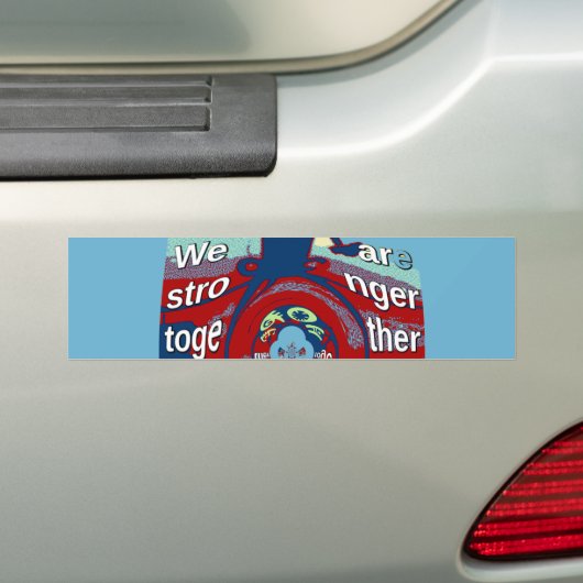 Verenigd in Hoop: Samen sterker - USA Art Print Bumpersticker (Op auto)