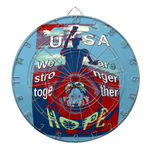Verenigd in Hoop: Samen sterker - USA Art Print Dartbord