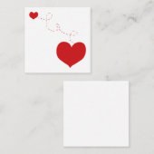 verenigd in rode harten notitiekaartje (Voorkant / Achterkant)