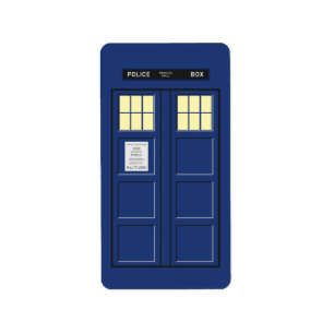 Verenigd Koninkrijk - Blue Police Public Call Box  Etiket