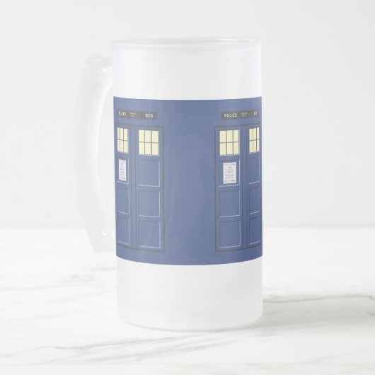 Verenigd Koninkrijk - Blue Police Public Call Box  Matglas Bierpul (Voorkant links)