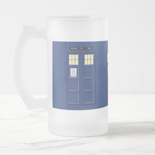 Verenigd Koninkrijk - Blue Police Public Call Box  Matglas Bierpul (Links)