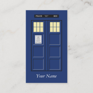 Verenigd Koninkrijk - Blue Police Public Call Box  Visitekaartje