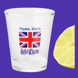 Verenigd Koninkrijk Britse Vlag Blauwe Personalisa Shot Glas