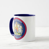 Verenigd Koninkrijk Coat of Arms Circle Shape Mok (Voorkant links)