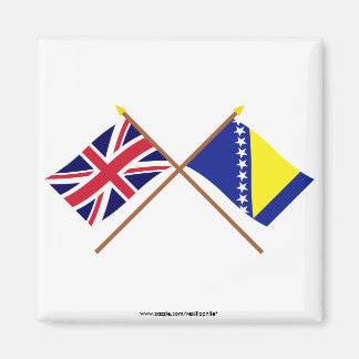 Verenigd Koninkrijk en Bosnië en Herzegovina gekru Magneet