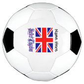 Verenigd Koninkrijk en Britse vlag met Jouw naam S Voetbal (Gedraaid)