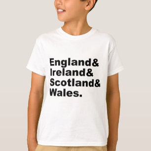 Verenigd Koninkrijk Engeland Ierland Schotland W T-shirt