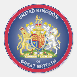 Verenigd Koninkrijk Erfgoed Embleem Ronde Sticker