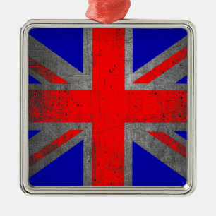 Verenigd Koninkrijk grunge neon flag ornament