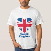 Verenigd Koninkrijk Heart Flag T-Shirt (Voorkant)
