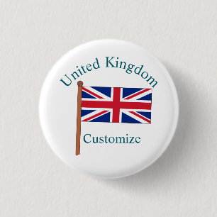 Verenigd Koninkrijk Land Vlag Thunder_Cove Ronde Button 3,2 Cm
