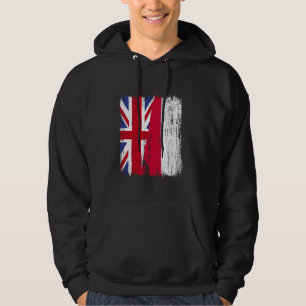 Verenigd Koninkrijk Polen Halve Vlag Brits Pools V Hoodie
