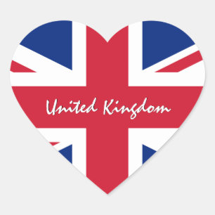 Verenigd Koninkrijk Sticker, Hart, liefde, Britse Hart Sticker