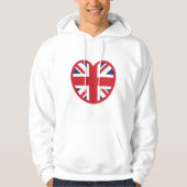 Verenigd Koninkrijk Union Jack Flag Heart Hoodie (Voorkant)