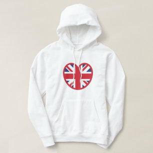 Verenigd Koninkrijk Union Jack Flag Heart Hoodie