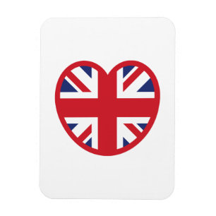 Verenigd Koninkrijk Union Jack Flag Heart Magneet