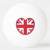 Verenigd Koninkrijk Union Jack Flag Heart Pingpongballen (Achterkant)