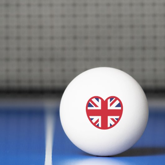 Verenigd Koninkrijk Union Jack Flag Heart Pingpongballen (Net)